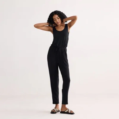 Reistor Relaxed Drawstring Jumpsuit In Black