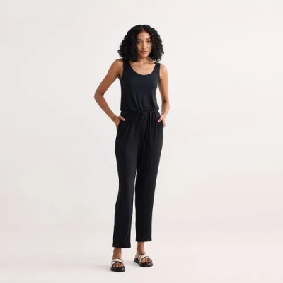 Reistor Relaxed Drawstring Jumpsuit In Black
