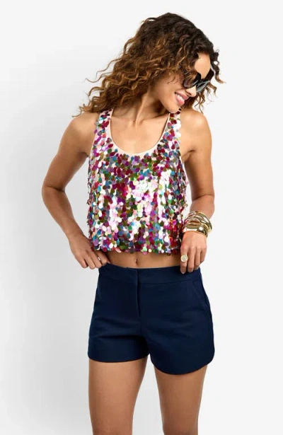 Trina Turk Nerissa Sequin Top In Multi