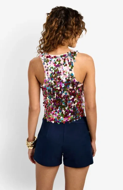 Trina Turk Nerissa Sequin Top In Multi