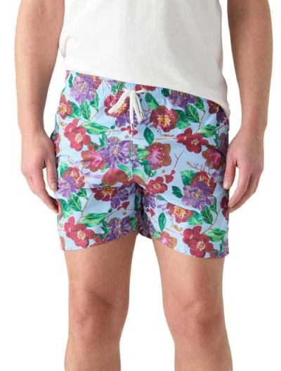 Robert Talbott Connery Drawstring Swim Trunk In Multi