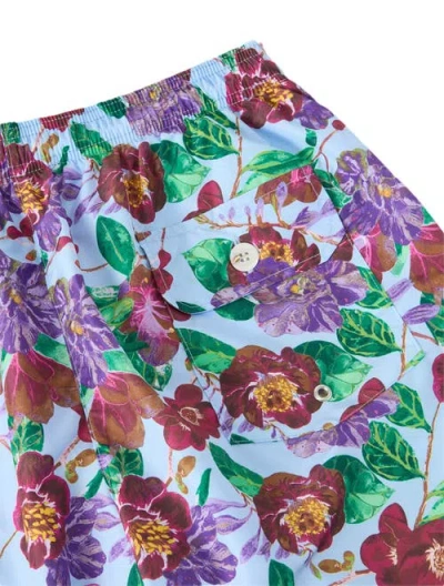 Robert Talbott Connery Drawstring Swim Trunk In Multi