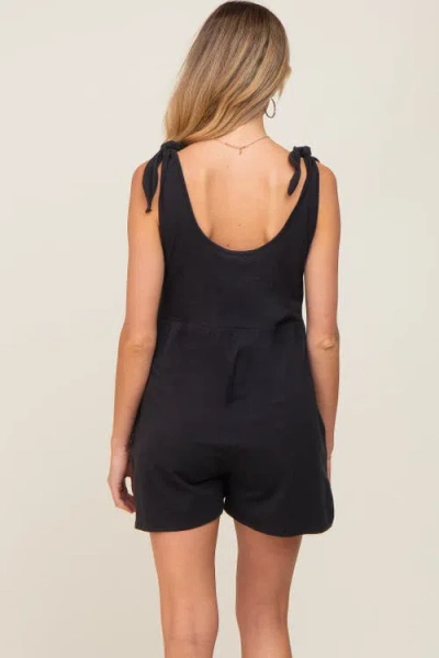 Pinkblush Knot Strap Romper In Black