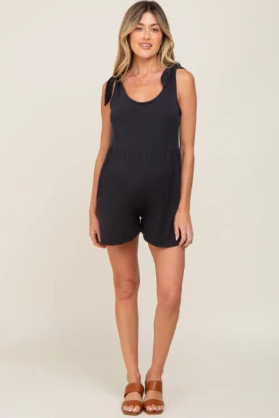 Pinkblush Knot Strap Romper In Black