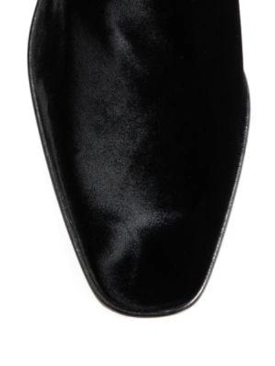 Shop Saks Fifth Avenue Men's Collection Velvet Loafers In Black