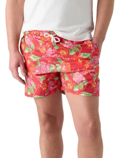 Robert Talbott Connery Drawstring Swim Trunk In Multi