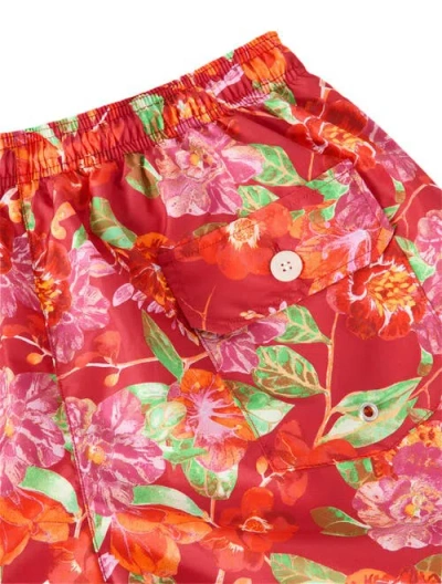 Robert Talbott Connery Drawstring Swim Trunk In Multi