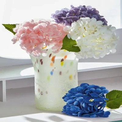 Tag Soft Touch Faux Hydrangea Stem White White Plastic Spring In White
