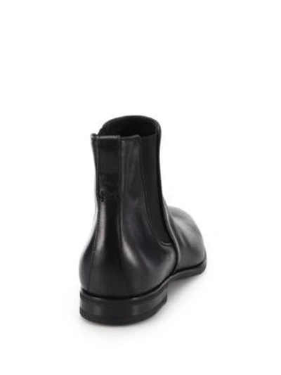 Shop Aquatalia Adrian Leather Chelsea Boots In Black