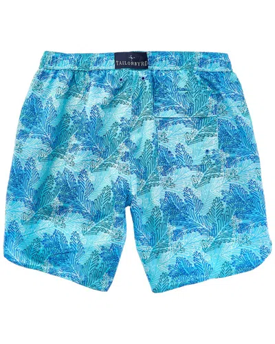 Tailorbyrd Printed Swim Short In Blue