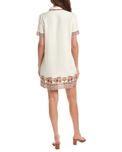 Max Studio Button-front Mini Shirt Dress In Neutral