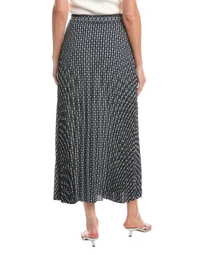Max Studio Pleated Maxi Skirt In Gray