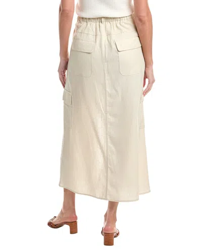 Max Studio Linen-blend Cargo Maxi Skirt In Brown