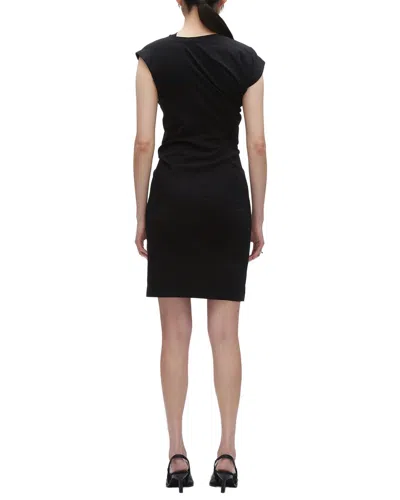 3.1 Phillip Lim Black Draped Short Sleeve T-shirt Minidress