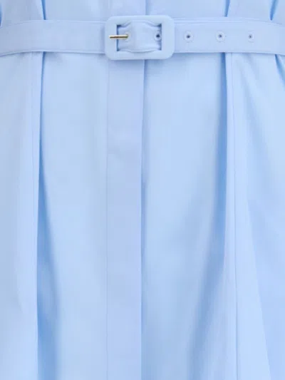Gabriela Hearst Carmina Maxi Shirtdress In Light Blue Sea Island Cotton