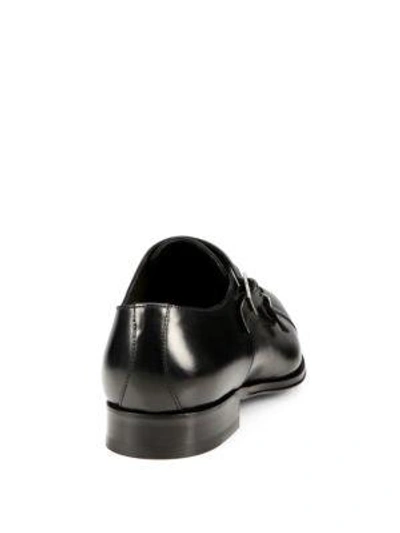 Shop To Boot New York Grant Double-buckle Monk-strap Shoes In Black