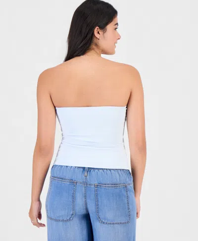 Just Polly Juniors' Embellished Strapless Top In Multi