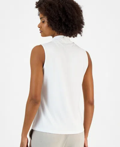 Kasper Tie Front Sleeveless Stretch Top In Animal Print
