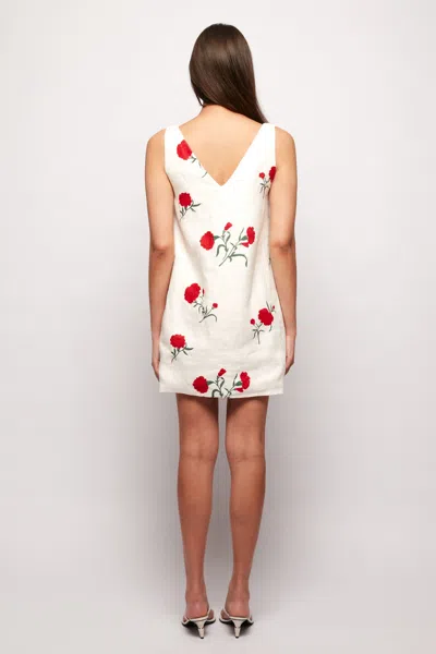 S/w/f Boutique V-neck Shift Dress In White