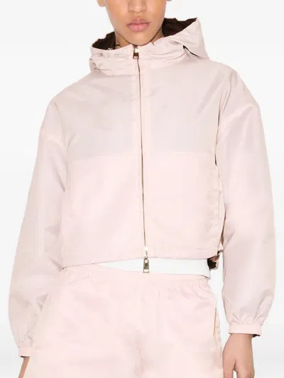 Tory Burch Reversible Cropped Nylon Jacket In Multi