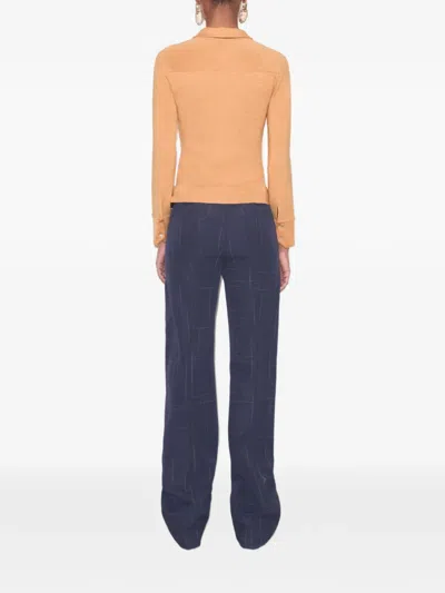 Tory Burch Wool Pants In Multi
