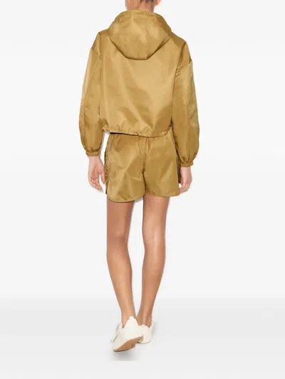 Tory Burch Reversible Cropped Nylon Jacket In Multi