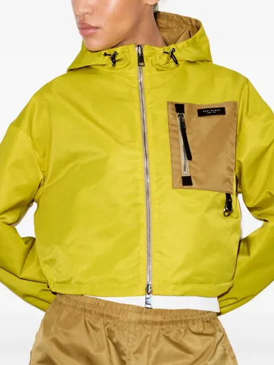 Tory Burch Reversible Cropped Nylon Jacket In Multi