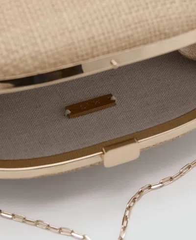 Mango Natural Fiber Clutch Bag In Beige