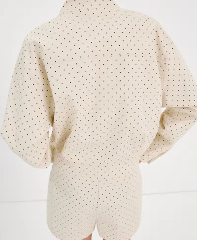 Mango Chaqueta Dots Jacket In Neutral