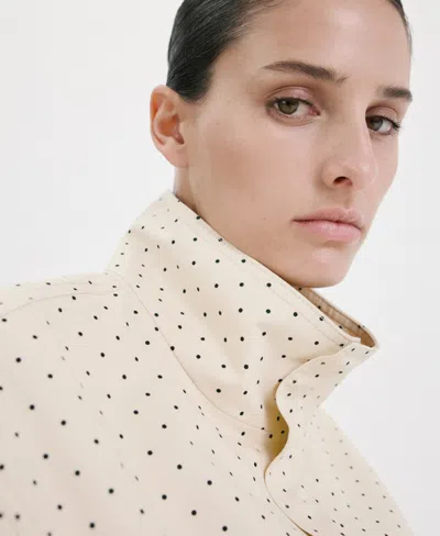 Mango Chaqueta Dots Jacket In Neutral