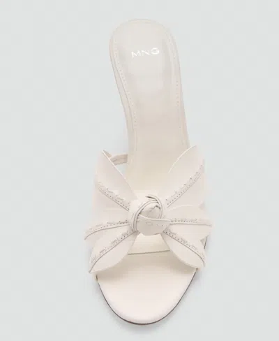 Mango Cross Strap Heeled Mules In Multi