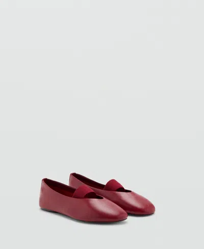 Mango Strap Leather Shoes In Multi