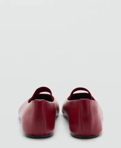 Mango Strap Leather Shoes In Multi