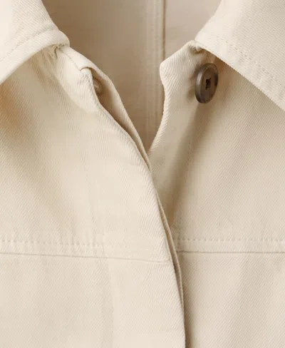 Mango Denim Jacket In White