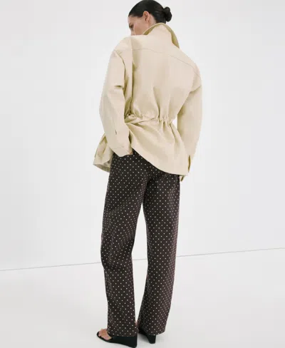Mango Dot Balloon Jeans In Brown