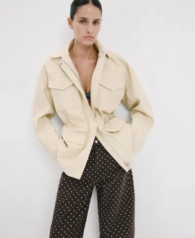 Mango Dot Balloon Jeans In Brown