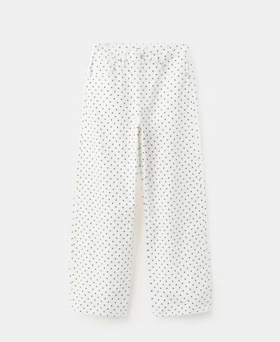 Mango Dot Balloon Jeans In White