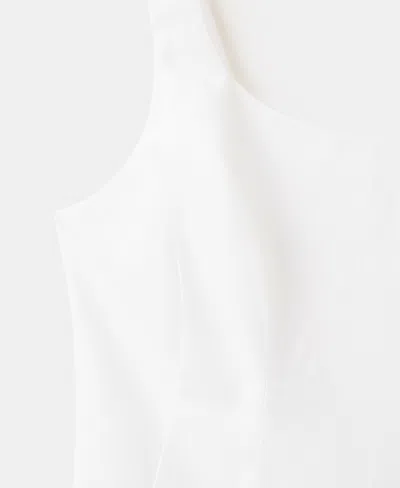 Mango A-line Dress With Open Back In White