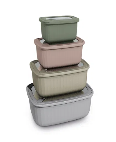 Art & Cook 8-pc. Rectangle Bowl Set With Lids In Multi