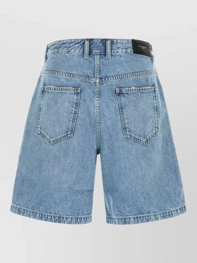 Givenchy Blue Solid Shorts In Blue