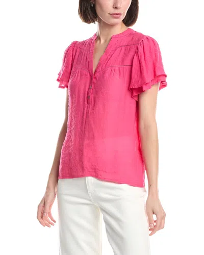 Nanette Lepore Solid Blouse In Pink