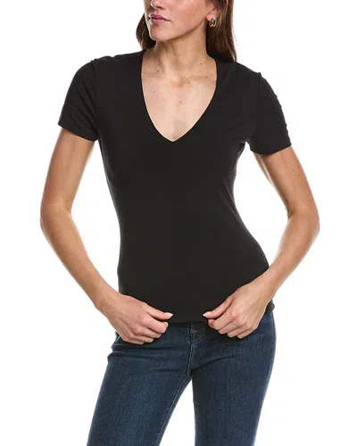 Rd Style Valenna Core Deep V-neck Top In Black