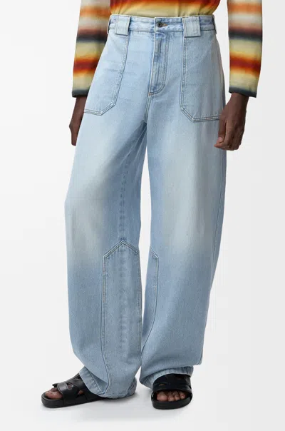 Loewe Belt Loop Jeans In Blue