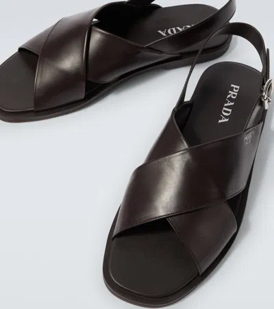 Prada Open-toe Sandals In Brown