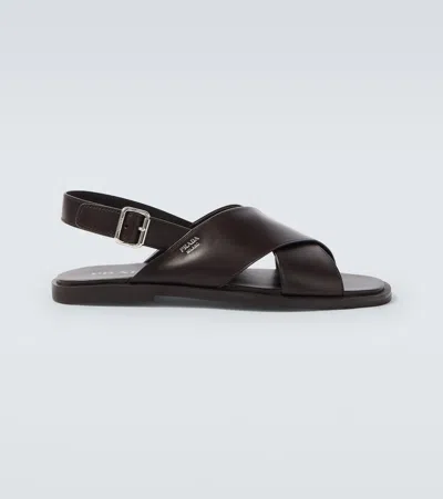 Prada Open-toe Sandals In Brown
