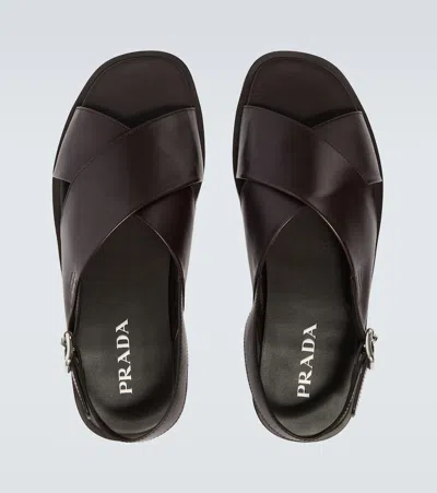 Prada Open-toe Sandals In Brown