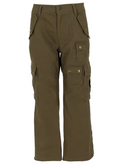 Isabel Marant Womens Khaki Josine Cargo-pocket Cotton Trousers In Animal Print