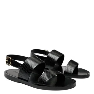 Bally Python-printed Leather Sandals In Multi