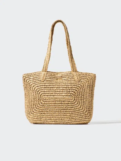 Uniqlo Women's Crochet Tote Bag, Beige In Brown