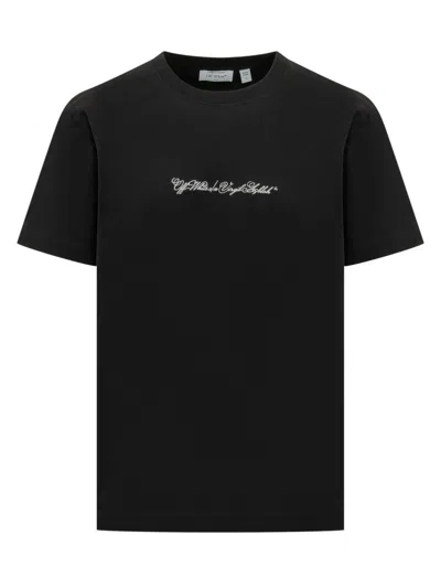 Off-white Script Arrow Slim T-shirt In For Men In Black